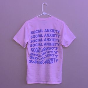 pacsun social anxiety graphic t-shirt